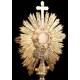 Large Antique Silver Monstrance, XIX Century.