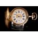 Grosclaude Antique Geneva Clock. Solid 18 K gold. Switzerland, 1900.