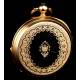 18K Gold Pocket Clock Huguenin et Fils, 1880