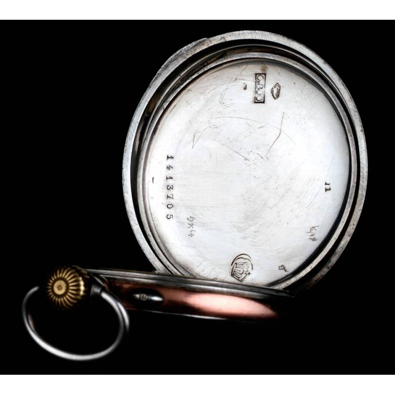 Antique Longines Solid Silver Pocket Watch. Lepine. Germany 1900