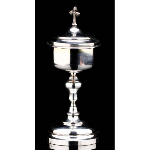 Antique Meneses Silver Ciborium. Spain, Circa 1900