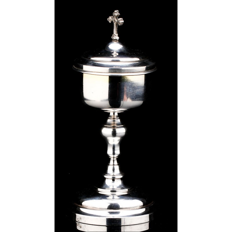 Antique Meneses Silver Ciborium. Spain, Circa 1900