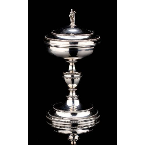 Antique Solid Silver Ciborium, Madrid, 1853