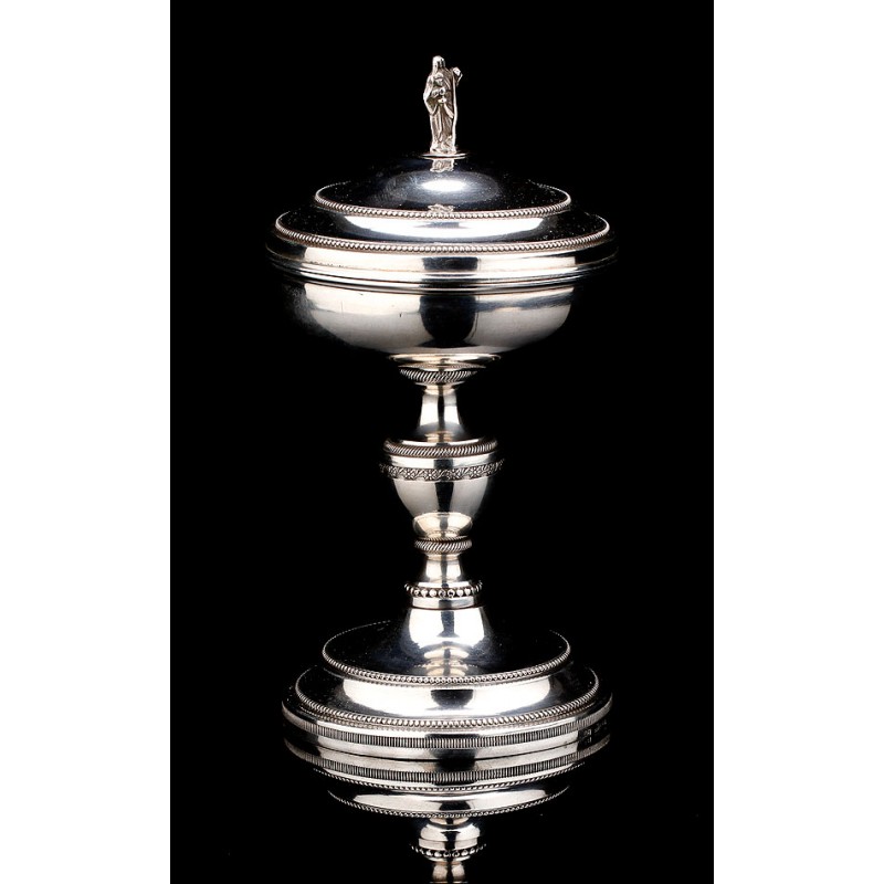 Antique Solid Silver Ciborium, Madrid, 1853