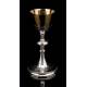 Antique Silver Chalice and Paten. France, 1900