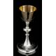 Antique Silver Chalice and Paten. France, 1900