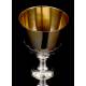 Antique Silver Chalice and Paten. France, 1900