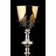 Antique Silver Chalice and Paten. France, 1900