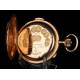 18K gold pocket watch with Quarter and Chronometer strike, early. Switzerland, S. XX