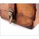 Antique Leather Jewelry Representative Case. Circa 1900