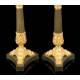 Antique Bronze Candlesticks, S. XIX.