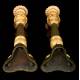 Antique Candlesticks in Gilded and Patinated Bronze. France, XIX Century