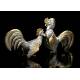 Pair of Solid Silver Roosters. Antique. Spain, Circa 1950