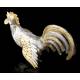 Pair of Solid Silver Roosters. Antique. Spain, Circa 1950