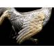 Pair of Solid Silver Roosters. Antique. Spain, Circa 1950