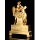 Antique Mantel Clock. Gilt Bronze. France, 1850