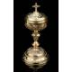 Antique Ciborium. Gilt Silver. France, S. XIX