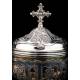 France, Antique Silver Ciborium. S. XIX