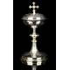 Antique solid silver ciborium, Circa 1900.