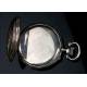 Antique Silver Pocket Watch with Porcelain Dial. France, 1900