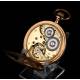 Precious Antique French Pocket Watch in 14K Gold. Switzerland, 1910-20