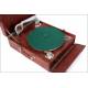 Antique Portable Gramophone. Mahogany wood. France, 1920