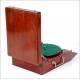 Antique Portable Gramophone. Mahogany wood. France, 1920