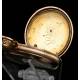 Antique and Magnificent Waltham Gold Plated Pocket Watch. USA, 1919