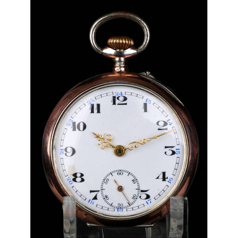 Antique Silver Cylinder Pocket Watch. Switzerland, Circa 1900