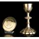 Antique Solid Silver Chalice with original case. France, XIX Century