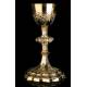 Antique Solid Silver Chalice with original case. France, XIX Century