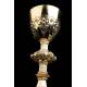 Antique Solid Silver Chalice with original case. France, XIX Century