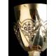 Antique Solid Silver Chalice with original case. France, XIX Century