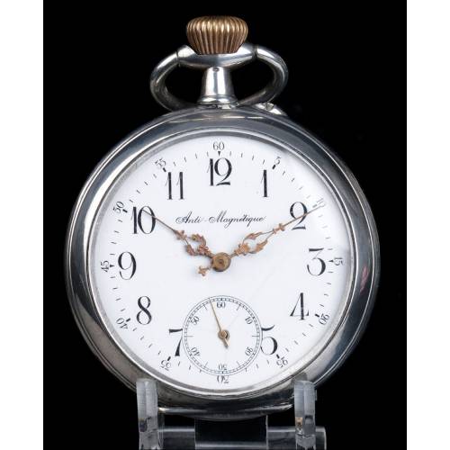 Antique Oversized Silver Pocket Watch. Switzerland, Circa 1900