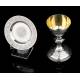 Rare and Antique Travel Chalice. Solid Silver. England 1855