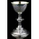 Rare and Antique Travel Chalice. Solid Silver. England 1855