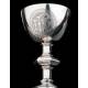 Rare and Antique Travel Chalice. Solid Silver. England 1855