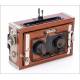 Antique Contessa-Nettel Deckrullo Tropical Stereo Camera. Germany, 1921-25