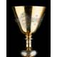 Antique Solid Silver Gilt Chalice. France, Circa 1900