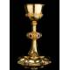 Fantastic Antique Chalice in Solid Gilt Silver. France, Circa 1900