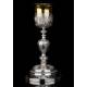 Antique Solid Silver Chalice, Paten and Case. Paris, France 1819-1838