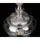 Antique Solid Silver Chalice, Paten and Case. Paris, France 1819-1838