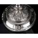 Antique Solid Silver Chalice, Paten and Case. Paris, France 1819-1838