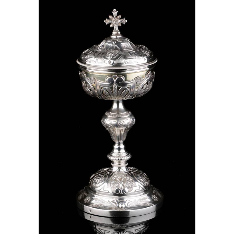 Antique Liturgical Ciborium. Silver. France S. XIX