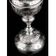 Antique Liturgical Ciborium. Silver. France S. XIX