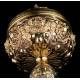 Spectacular Antique Solid Silver Gilded Ciborium. France XIX Century