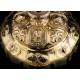 Spectacular Antique Solid Silver Gilded Ciborium. France XIX Century