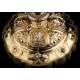 Spectacular Antique Solid Silver Gilded Ciborium. France XIX Century