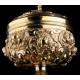 Spectacular Antique Solid Silver Gilded Ciborium. France XIX Century