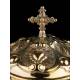 Spectacular Antique Solid Silver Gilded Ciborium. France XIX Century